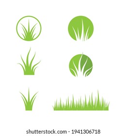 Diseño vectorial de ilustraciones de césped verde