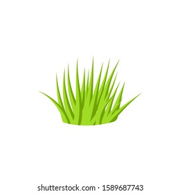 
Green grass Isolated on white background .Flat designe. Vector stock illustration.