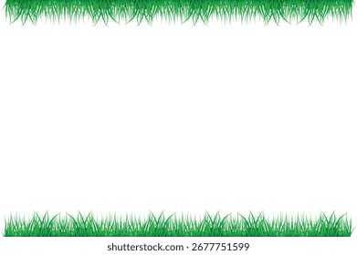 Grama Verde. Grama isolada sobre fundo branco, ilustração vetorial