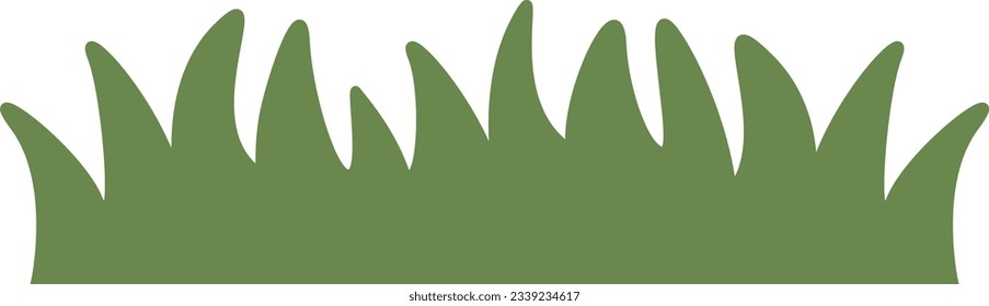 green grass isolated vector icon. Illustration.