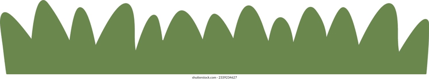 icono de vector aislado de césped verde. Ilustración.