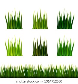 Green Grass Isolated Vector Set Stock Vector (Royalty Free) 1314712550 ...