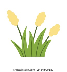 Green grass leaves. nature decoration vector