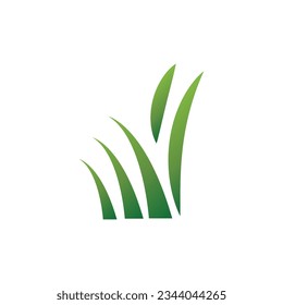 Green Grass Logo Design, Farm Landscape Illustration, Natural Scenery Vector
