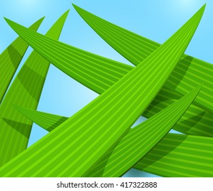 Green grass macro vector illustration, grass color background, spring or summer abstract green background