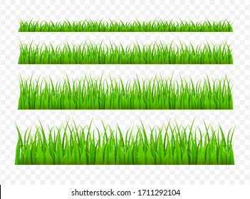 Green grass meadow border vector pattern. Grass background Vector Illustration.