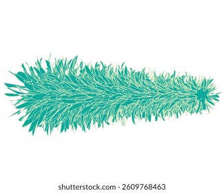 Green grass on a white background