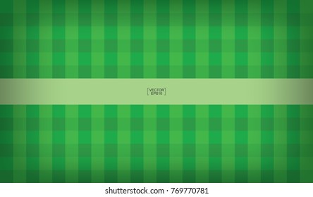 Green grass pattern background for soccer sport or football sport. Vector illustration.