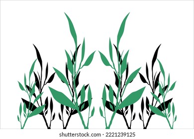 el diseño de los vectores de fondo de plantas de césped verde se ve brillante.