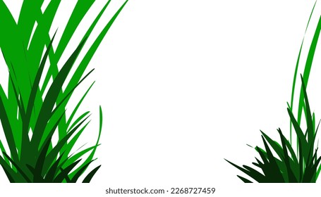 Green grass plant illustration background. Perfect for website wallpapers, posters, banners, book covers, invitation covers