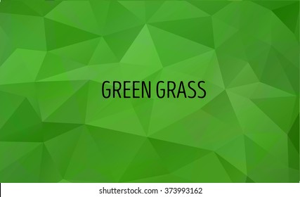 Green grass polygonal background