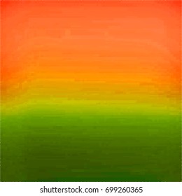 green grass and red sky. abstract background pattern orange and green. blurred paint effect. grunge texture. halftone effect. vector illustration