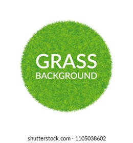 Green Grass Round Background.