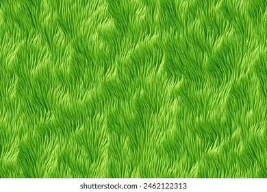 Patrón sin costuras de hierba verde. Fondo de Vector texturizado. Colores globales