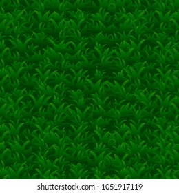 Green grass seamless pattern, vector background