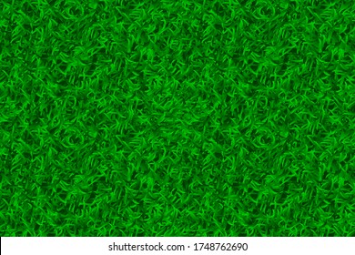 Green grass seamless texture - summer background. Vector seamless pattern with summer grass on ground. Light greenery grass, endless seasonal summer pattern, two colors. Abstract green grass pattern