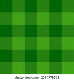 Green grass seamless texture vector background. Horizontal field with pattern of squares. Surface for chess or soccer, football