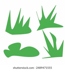 Green grass set for background 