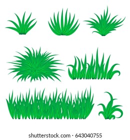 Green grass set vector