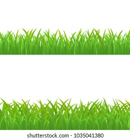 Green Grass Set, Vector Illustration