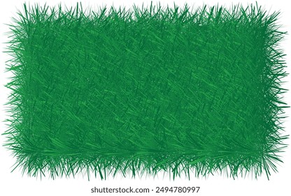 Green grass silhouette. Vector set spring field planting shapes lawn or borders garden.