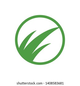 Green Grass Simple Abstract Symbol Design