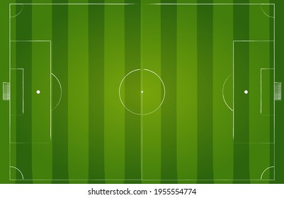 Green grass soccer field background. Vector EPS10 illustration.