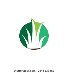
Green grass. Spring. Gazon. Vector icon. web version.