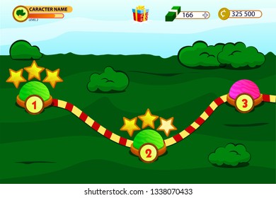 Green Grass Stage with Star Game Dashboard