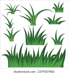 Dibujo de vectores de hierba verde 