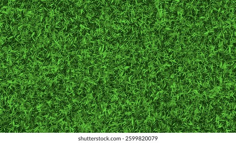 Green Grass Texture Background. Fresh Lawn Surface. Natural Field Spring or Summer Grass Pattern. Soccer, Golf, or Park Concept. Vector Illustration.