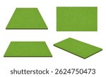 Green grass texture vector backgrounds. Set of realistic green grunge surface frames EPS10
