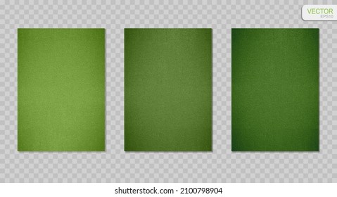 Green grass texture vector backgrounds. Set of realistic green grunge surface frames EPS10