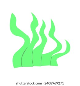 Green grass vector element with flat style