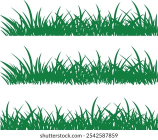 Green grass vector graphic set