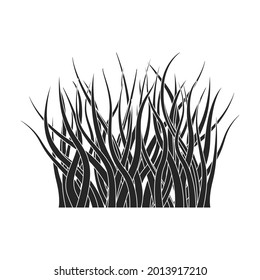 Green grass vector icon.Black vector icon isolated on white background green grass.