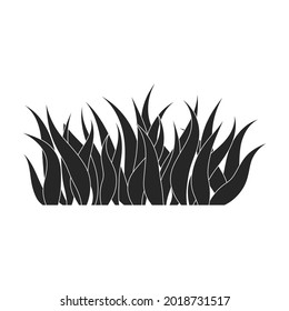Green grass vector icon.Black vector icon isolated on white background green grass.