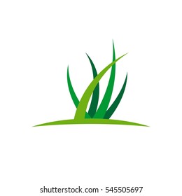 Green Grass vector Logo Template Illustration Design. Vector EPS 10.