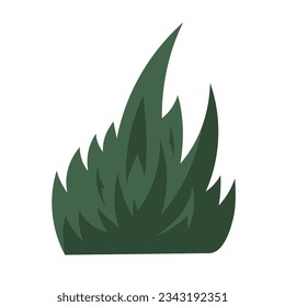 Vector de hierba verde: natural, orgánico, biológico, etiquetas ecológicas y formas sobre un fondo blanco.
