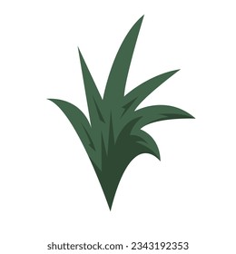 Grüngras, Vektor: natürliche, organische, biologische, biologische, ökologische Zeichen und Formen auf weißem Hintergrund.