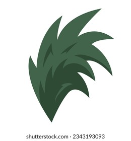 Vector de hierba verde: natural, orgánico, biológico, etiquetas ecológicas y formas sobre un fondo blanco.