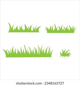 Green grass, vector set,grass. Vector clipart isolated on white background..eps