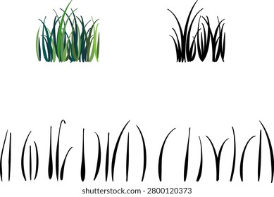 green grass, vegetable border for decoration