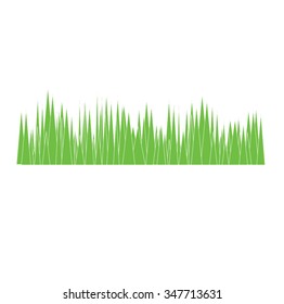 green grass in white background