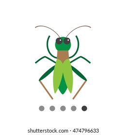 Green Grasshopper Icon
