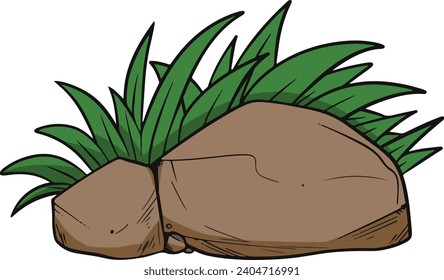 Green grassy brown stone, rough in character.