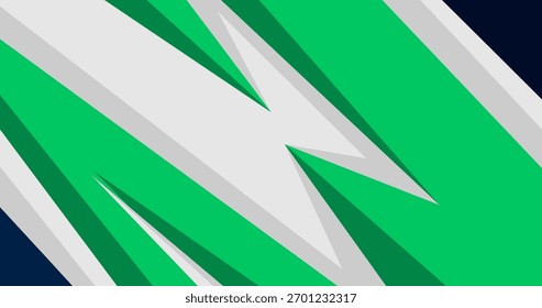 Formas diagonales abstractas verdes y grises con bordes afilados para el diseño de fondo deportivo	
