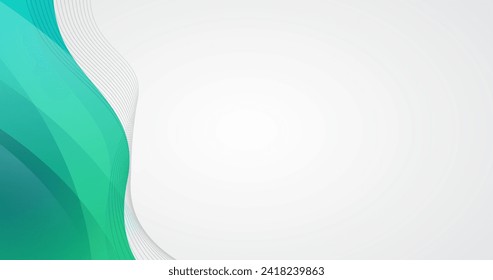 Green gray background with abstract wavy shapes vector design in eps 10