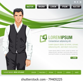 Green and gray business website Template