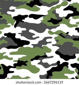 Grüne und graue Camouflage-Muster Hintergrund